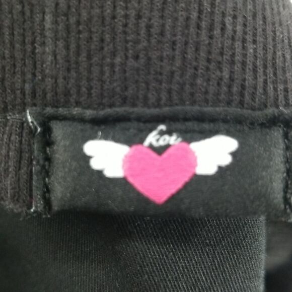 🎁5/$25 kOI Scrubs Pants Women's Small Black Front Waist Tie Pockets Relaxed Fit - Picture 12 of 12